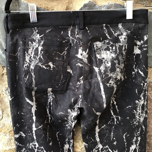 BALENCIAGA Black Marble Print Jean SZ 38 - Picture 7 of 12